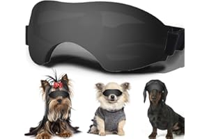 NICERINC PET Small Dog Sunglasses with Adjustable Strap, UV Protection, Winproof, Suitable for Small Dogs, Eyes Protection