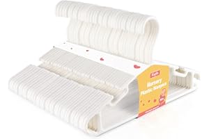 KEPLIN Cintres pour Bébés en Plastique Blanc - Lot de 36 Cintres Enfants Antidérapants, Cintre Bébé Peu Encombrants, Profitez de Plus de Rangement pour les Vêtements et Robes d'Enfants et Adolescents