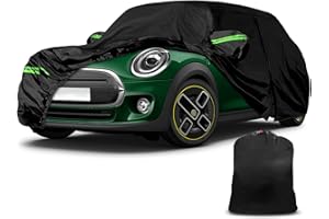 Opaltool Bâche Voiture Exterieur Compatible avec Mini Electric/Mini Cooper SE 2020-2023, Housse de Protection Voiture Extérieure avec Fermeture à Glissière, Serrure et Bandes Coupe-Vent