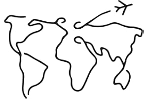 Tattoo Inkster - Mapa mundial | Tatuajes Temporales Veganos Impermeables para Adultos - Color Certificado Cosmético de la UE - Tatuaje Revolucionario de 2 Semanas