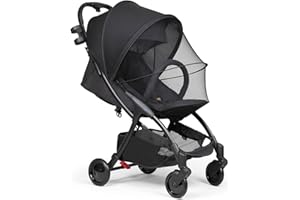 AUMAYCO Universal Moskitonetz für Kinderwagen, Atmungsaktiv Fliegennetz mit Doppelten Reißverschluss und 3D-Stützstangen, Faltbarer und Stabiler Insektenschutz für Kinderwagen, babybett, 1 Stück
