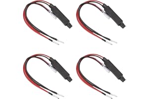 RJLLKD 4 Pcs Motorrad LED Blinker Decoder, DC 12V 10W LED Widerstand Kabel Blinker Decoder widerstand 12V Motorrad Kabel Blinkers Decoders Fix Fehler Fehlercode Richtige Blinkfrequenz Motorrads Universal