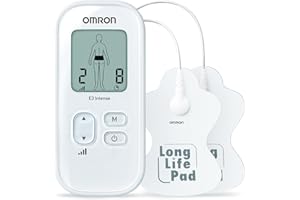 ‎OMRON Omron E3 Intense TENS-Gerät – Anpassbare Schmerztherapie mit 6 Programmen, 3 Massage Programmen, 15 Intensitätsniveaus und langlebigen, wiederverwendbaren und waschbaren Pads