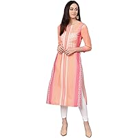 Vaamsi Crepe Digital Printed Kurti(VPK1603A_Orange_Free Size)