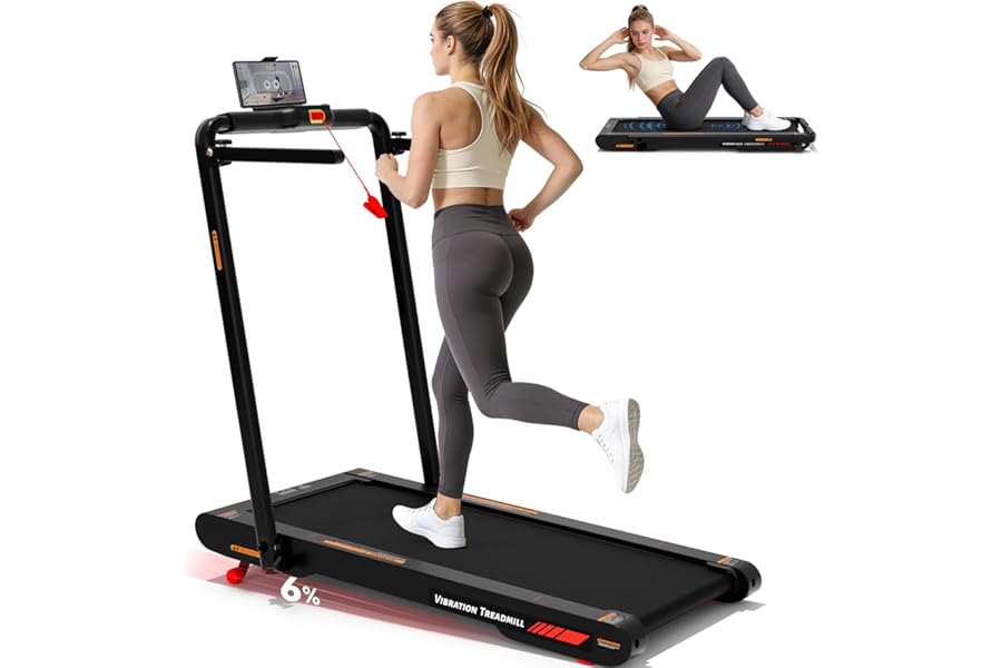 Lysole 4 in 1 Walking Vibration Pad, Under Desk Treadmill, 4 Vibration Modes, Portable Vibration Walking Pad for Homes and Offices