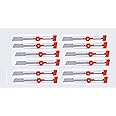 Definite Golu Heavy Duty Unbreakable Aluminum Metal Body Durable Cutter Blade 18 mm for Factory Home Office (Replaceable Blades) (Pack of 12 Cutters)