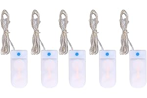 ZERODIS Mini Luci a LED per Casa delle Bambole, 5 Pezzi di Luce Bianca Calda Romantica per Bambini Fai da Te Finta di Giocare a Giocattolo per la Decorazione della Casa delle Bambole