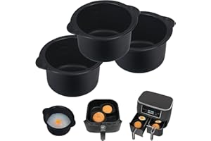 BYKITCHEN Airfryer Silikonform Eierform,3 Stück silikon Backform für Airfryer Philips/COSORI/Ninja Foodi
