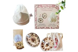 BABY SHELL Coquillages d'allaitement + Coussinets Réutilisables + Tisane BIO | Protège-mamelon | X-Large