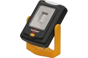 Brennenstuhl HL DB43 MH lámpara portátil LED lámpara de mano universal de trabajo e inspección (200 + 20 lm, base magnética, iluminación hasta 24 h, 4+3 LED)