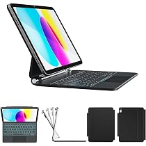 Étui Clavier Pour Ipad 9Ème Génération 2021, Rotatif À 360°, 7 Couleurs