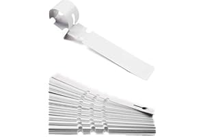 HomeTools.eu® 100 etiquetas de identificación para etiquetar plantas, árboles y arbustos, de plástico, resistente a la intemperie, tamaño 21 x 2 cm, blanco