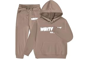 GENERIC Kids Tracksuit Full Set Oversized 2 Piece Outfit Girls Tracksuit Set Kids Trendy with Letter Print Long Sleeve Pullover Sweatshirt and Girls Sweatpants Sportswear Jumper