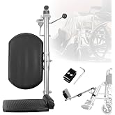 Wheelchair Lift Footrests, Universal Replacement Footrest Adjustable Angle 90&deg; to 180&deg; Load Capacity 100kg for Disabled and E