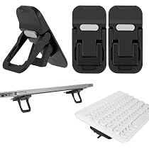 2 Paar Mini-Laptopständer – Selbstklebend, Faltbar & Rutschfest Für Ergonomisches Arbeiten Unterwegs