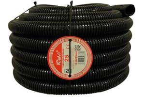 MJCC Tubo corrugato 25 mm 10 m 【IGNIFUGO】Non propagatore di fiamme • Tubi corrugati flessibili per cavi elettrici, 10 metri • PVC di qualità