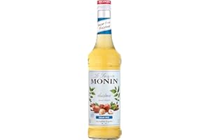 MONIN Sirop de Noisette Sans Sucre pour Café, Cappuccino et Chocolat Chaud - Arômes Naturels - 70cl