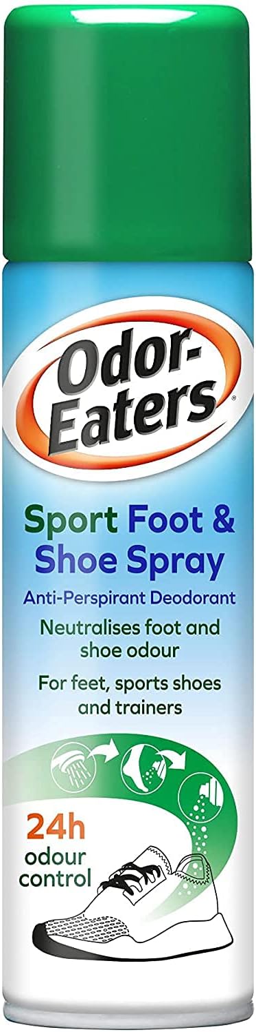 Odor-Eaters, 24 Hour Odour Destroying Antiperspirant Foot and Shoe Spray for Sport Shoes, 150 ml