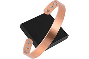 OFFCUP Bransoletka magnetyczna dla mężczyzn i kobiet, bransoletka z bardzo mocnymi magnesami, prosty styl, regulowany rozmiar, magnetyczna bransoletka mankietowa z pudełkiem prezentowym, tkanina