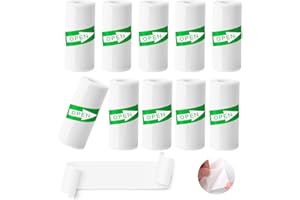 VMUTGA 10 Rotoli Carta per Stampante Termica, Mini Stampante Fotografica Carta Termica Etichette Adesivo Autoadesiva per Bambini Fotocamera Stampante Portatile (55mm*25mm*3M)