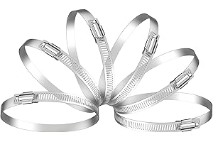 HG Power 150mm Zaciski ze stali nierdzewnej Zestaw 6 zakresów zacisków 141-165 mm do mocowania węża odpływowego i wentylatora wydechowego, VMC i okapu