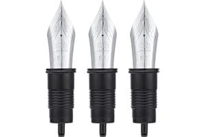 LANXIVI Jinhao X159 e 9019 - Set di 3 penne stilografiche a punta fine, colore: Argento