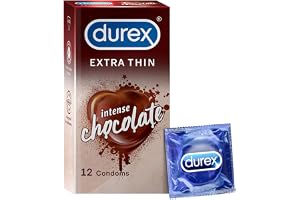 Durex Extra Thin Intense Chocolate Flavoured Condoms For Men - 12s