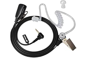 HYS Écouteur 1 broche 2,5 mm avec micro, casque de sécurité compatible avec Motorola TLKR-T60 T61 T62 T80 T81 T82 T-92 H2O T80 Extreme T82 Extreme (1 paquet)