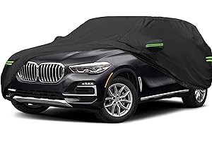 NEVERLAND 420D Telo Copriautoda Da Esterno Impermeabile Per Auto, Copertura Invernale Anti UV, Pioggia E Neve Per SUV, Nera XL 510x200x180CM