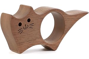 Kytpyi Supporto per Pagine Libro, Porta Pagina, Carino Vintage Segnalibro per Pollice in Noce Naturale per Leggere Regalare, Accessori Libri Creativo Fatto a Mano per Insegnante Studente Amico