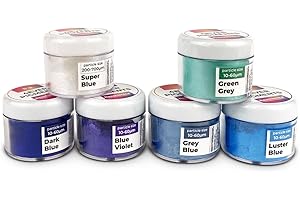 RESCHIMICA WINTER SET - 6 pigments d'hiver, colorants naturels à effet hivernal, poudre colorante pour savon, slime, résine époxy, bougies et autres matériaux.