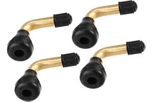 REPAIROCK 4 Pcs Universal PVR60 Tubeless Tire Valve - Motorcycles - Gold Tone Durable Material Auto Replacement Parts