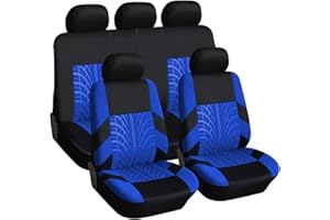 SNXLW 5 Places Universel Voiture Ensembles Housses Siège pour Renault Clio/Clio R.S. V IV III II I B7/BF/BH/KH/BR/CR/SB/SR 1990-2025 Housses Siege Avant Arrière Auto Accessori,Blue