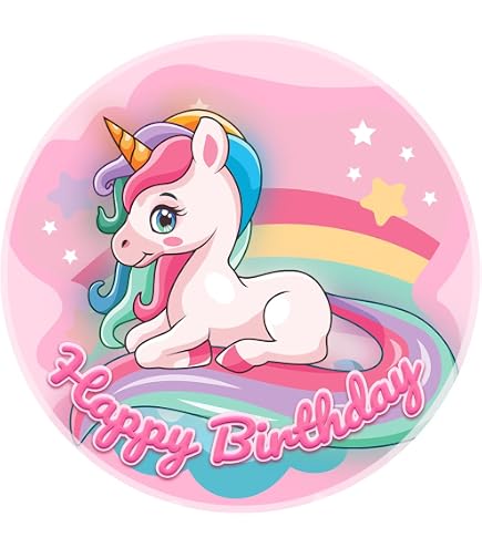 Décoration Comestible Licorne Tesia – Mini Disques 3,4 Cm Pour Gâteaux D’anniversaire