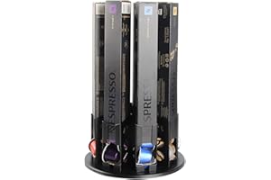 FlagShip Porte-capsules Nespresso - Carrousel de rangement pour capsules de café Nespresso - Petit support pour 80 dosettes d'origine
