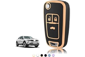 ‎TOOMUME TOOMUME Schlüsselhülle TPU, Autoschlüssel Hülle Passt für Chevrolet Sonic Cruze Opel Vauxhall Astra Corsa Zafira Adam Vectra Insignia GTC, Schlüsselcover Schutz Schlüsselgehäuse - 3 Tasten L