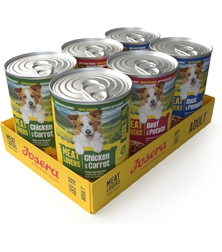 WOW DOG Welpen-Nassfutter Mit Rind – 71 % Fleischanteil, Getreidefrei, 800 G (6er Pack) – Für Junghunde 2–12 Monate, Starke Knochen & Immunsystem