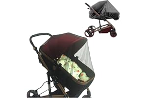 CODKU Pram Net, Universal Mosquito Net, Baby Pram Mosquito Net Fly Bug Insect Net Protection Cover Baby Infant Fly Insect Net Pushchair Car Buggy Carrycot Stroller Bassinet Travel Cot (BLA02150302)