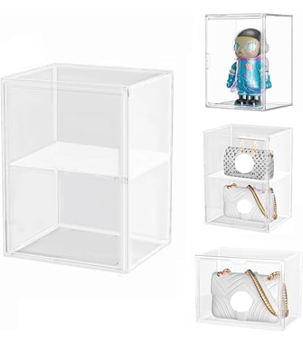 Acryl Vitrinekast Acryl Vitrine met Meerdere Figuren, Lang, 10, 15, 20, 25, 30, 35, 40, 45, 50, 60 Cm Breed Verlichte Transparante Showdozen, Rechthoekige Pvc Curiosakubussen voor Op Het Aanrecht(45x3