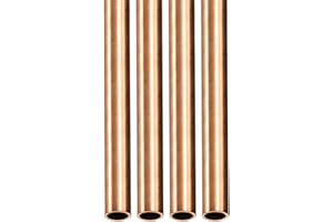 DTGN 5.5mm x 0.5mm x 300mm(ODxMuro TxL) Rame Tubo - 4pz - Buono per Macchinari Attrezzatura Fai-da-te Decorativa Cornice - Rotondo Metallo Tubazione