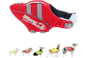 Zooland Dog Life Jacket, Heavy Duty Pet Safety Vest, High Visibility Easy Grab Float Coat LifeJacket, XX-Large, Red