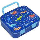 Vagonlife Bento 1000ml Lunchbox Tek Katlı 3 B&ouml;lmeli Kulplu ABS Plastik &Ccedil;ocuk Sefer Tası Yemek Kutusu (Lacivert)