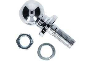 Ruikcoll Enganche Remolque, Cabezal de Bola 50 mm (M22), Remolque Coche 750 kg, Compatible con Camión, Remolque, Silver