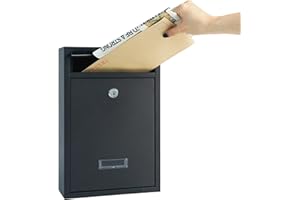 RYZAN Letter Box, Post Box & Parcel Box Outdoor - Lockable Storage Box with Secure Key Lock - Post Boxes Wall Mounted Waterproof, Durable Rust-Resistant Design for Residential & Commercial Use