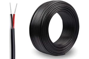 NorthPada 2 x 0.3 mm² Conductors Core Electronic Electrical Wire Solid Single Strand PVC Tinned Copper Cable 5V 9V 12V 24V 240V two Cord Spool 16.4 Foot