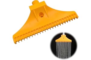 XCSJ Buse De Soufflage d'Air 48 Pores, Buse Souffleuse à Air 1/4 "Pour Séchage Buse à Plat De Soufflage Dair Accessoires De Compresseur d'Air, Retrait de la Poussière à Sec à l'Air (Orange)