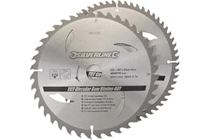 Silverline - 991704 - Lot de 2 - Lames Scie Circulaire Carbure de Tungstène