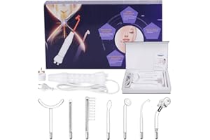 Appareil Haute Fréquence avec 7 Néon Rouge Argon, Yofuly Haute Fréquence Portable Outils de Beauté Faciale Visage Baguette pour Réduire Les Rides, Réduire Cernes, Raffermissement de la Peau