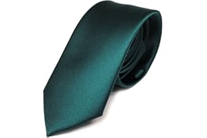 TigerTie Herren Krawatte – Schmale 6 cm Satin-Krawatte in einfarbigem Design, ideal für Geschäftstermine, festliche Anlässe und die Freizeit