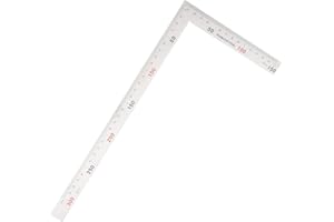 DASHUAIGE Stainless Steel L Shape Square Ruler Double-Sided Right Angle Ruler Squares Tools for Carpenter, Engineer, Craftsmen, Roofer (150 x 300 mm)